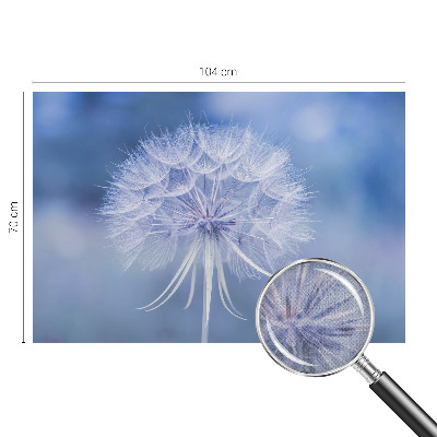 3D wall mural with a delicate blue design