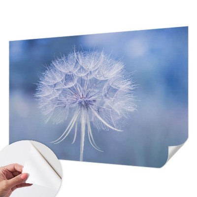 3D wall mural with a delicate blue design