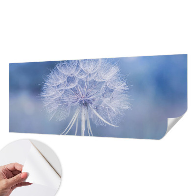 3D wall mural with a delicate blue design