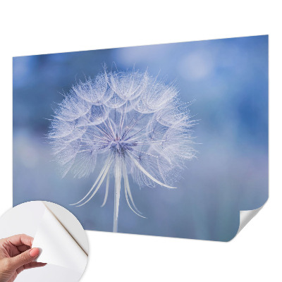3D wall mural with a delicate blue design