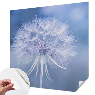 3D wall mural with a delicate blue design