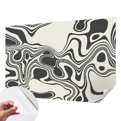 3D photo wallpaper mural with a dynamic lines design