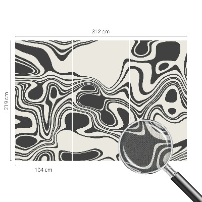 3D photo wallpaper mural with a dynamic lines design