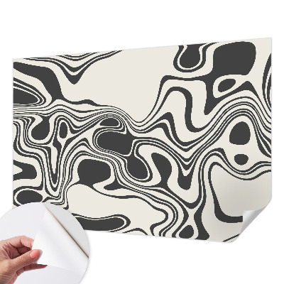 3D photo wallpaper mural with a dynamic lines design