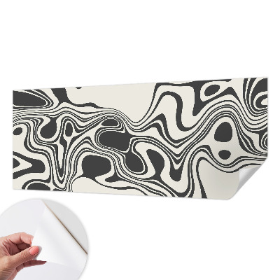 3D photo wallpaper mural with a dynamic lines design