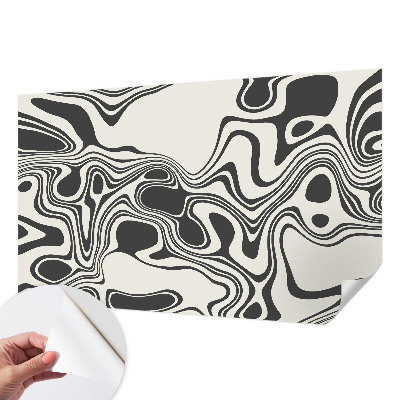 3D photo wallpaper mural with a dynamic lines design