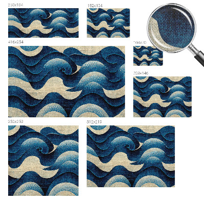 Nursery wall mural Blue waves