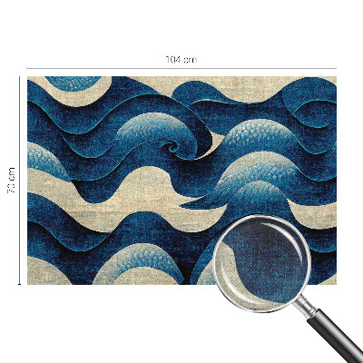 Nursery wall mural Blue waves