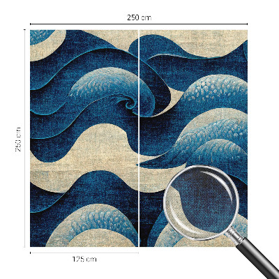 Nursery wall mural Blue waves