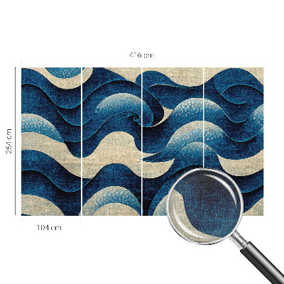 Nursery wall mural Blue waves