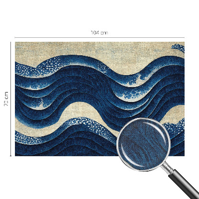 Children's wall mural with oceanic forms
