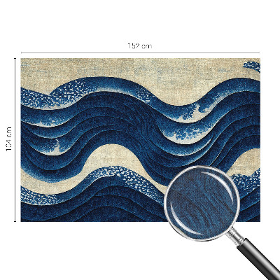 Children's wall mural with oceanic forms