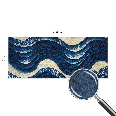 Children's wall mural with oceanic forms