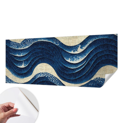 Children's wall mural with oceanic forms