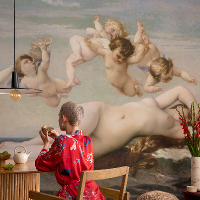 Peel and stick wall mural with a mythical scene