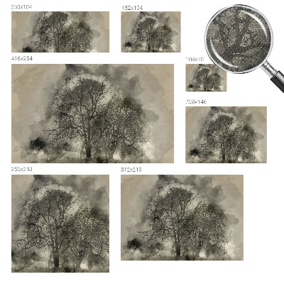 Baby room wall mural Mysterious trees
