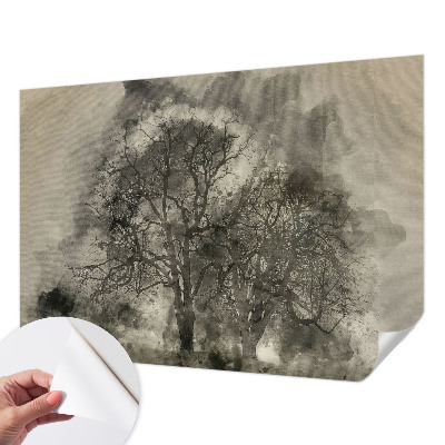 Baby room wall mural Mysterious trees