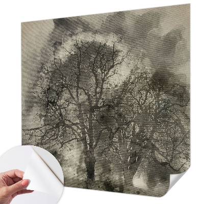 Baby room wall mural Mysterious trees