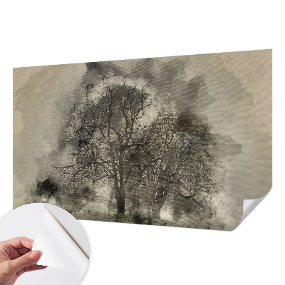 Baby room wall mural Mysterious trees
