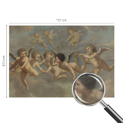 Peel and stick wall mural with angelic figures