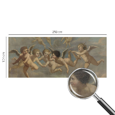 Peel and stick wall mural with angelic figures
