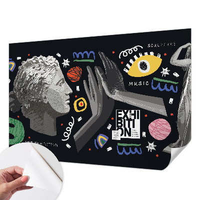 Peel and stick wallpaper mural A colorful exhibition