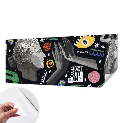 Peel and stick wallpaper mural A colorful exhibition