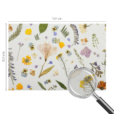Stick-on wall mural with a spring flowers design