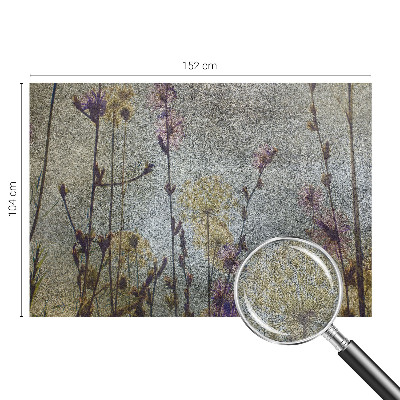 Self-adhesive photo wallpaper with a wildflowers design