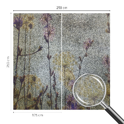 Self-adhesive photo wallpaper with a wildflowers design