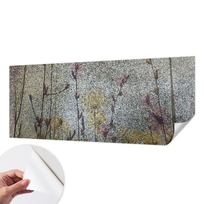 Self-adhesive photo wallpaper with a wildflowers design