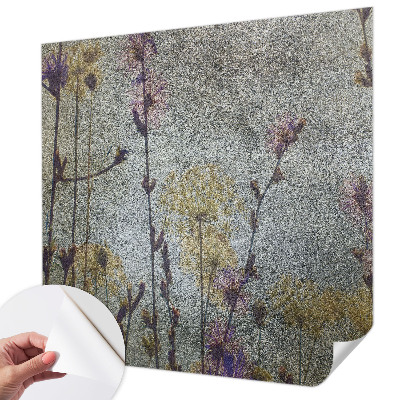 Self-adhesive photo wallpaper with a wildflowers design