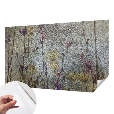 Self-adhesive photo wallpaper with a wildflowers design