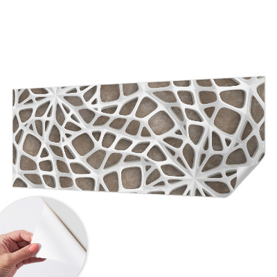 Peel and stick wall mural for kids' room with a lace net pattern