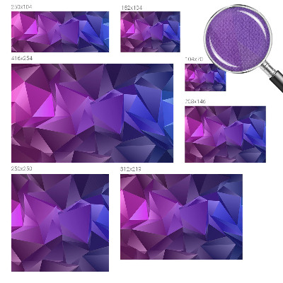Peel and stick wall mural for living room Purple triangles