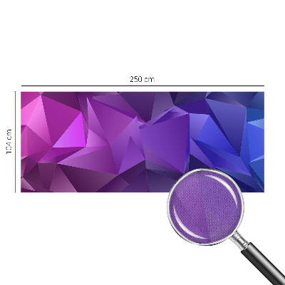 Peel and stick wall mural for living room with a purple triangular pattern