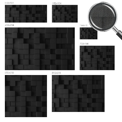 Removable wall mural wallpaper with a three-dimensional cubes pattern