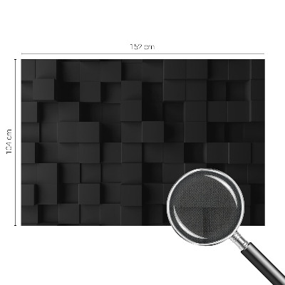 Removable wall mural wallpaper with a three-dimensional cubes pattern