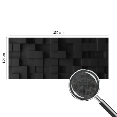 Removable wall mural wallpaper with a three-dimensional cubes pattern