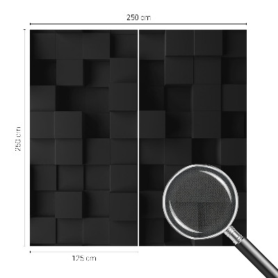 Removable wall mural wallpaper with a three-dimensional cubes pattern