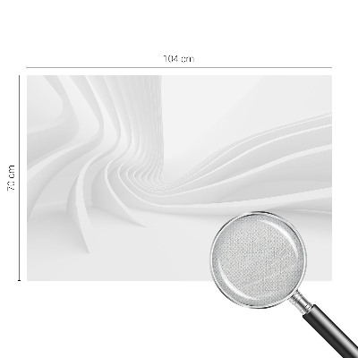 Peel and stick wall mural for bedroom with wavy line design