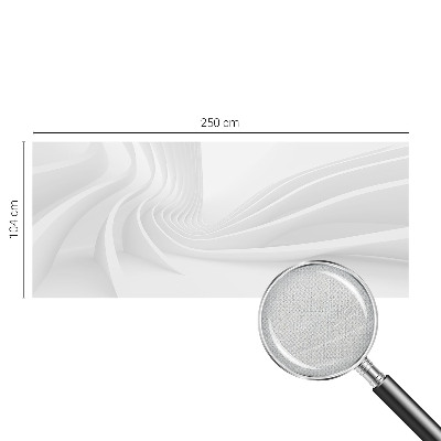 Peel and stick wall mural for bedroom with wavy line design