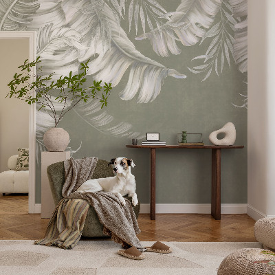 3D wall mural Delicate leaves