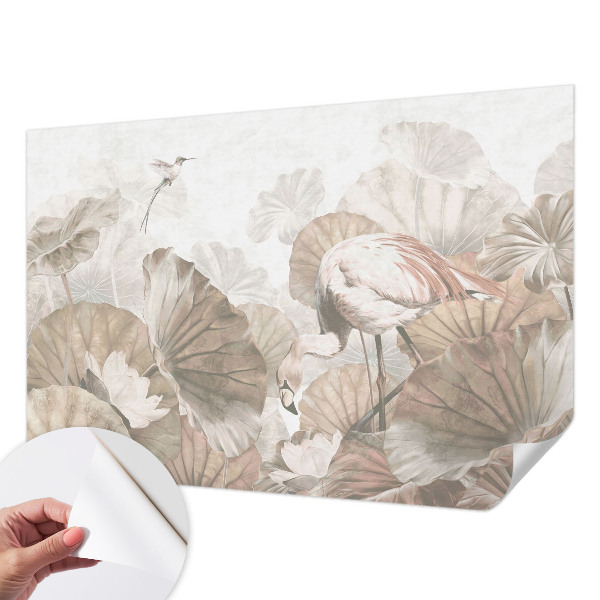 Nursery wall mural with an elegant nature design