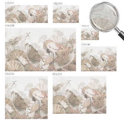 Nursery wall mural with an elegant nature design