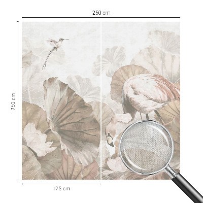Nursery wall mural with an elegant nature design