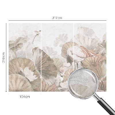 Nursery wall mural with an elegant nature design