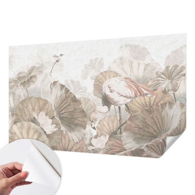Nursery wall mural with an elegant nature design