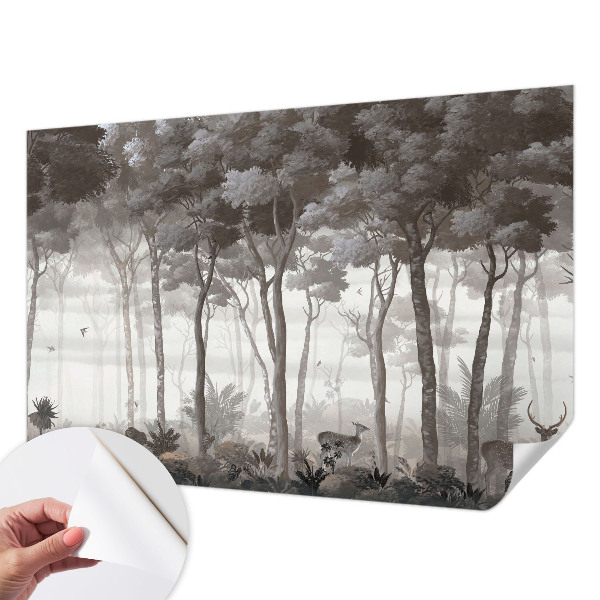 3D photo wallpaper mural Forest magic