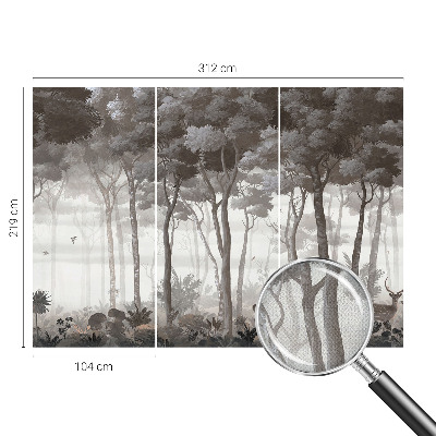 3D photo wallpaper mural Forest magic